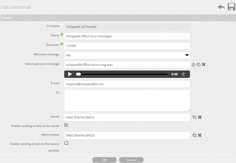 cloud configure voicemails