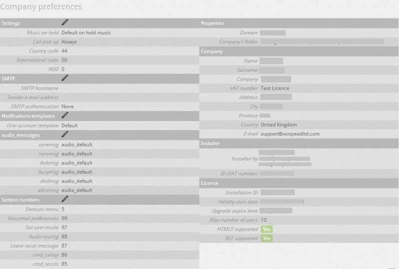 6.3 configurazione aziende informazioni