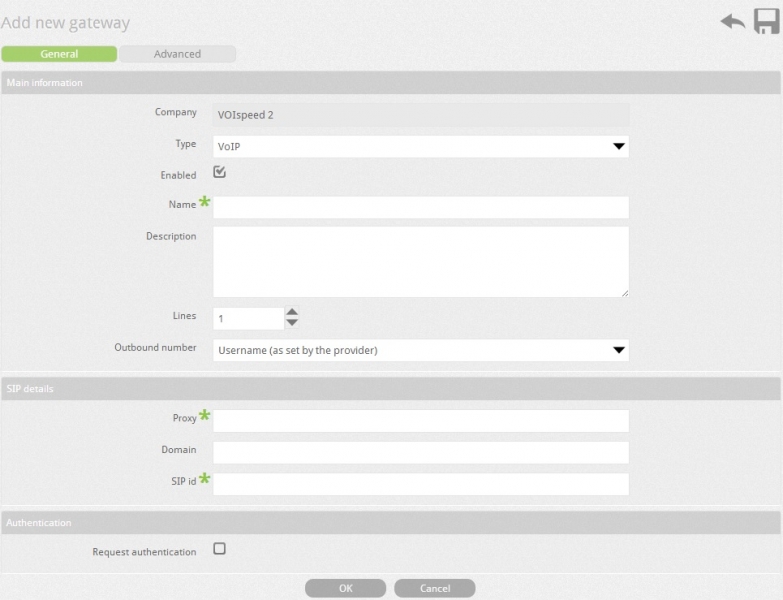 6.3 configurazione gateway inserimento