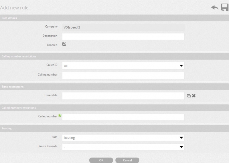 Routing rules